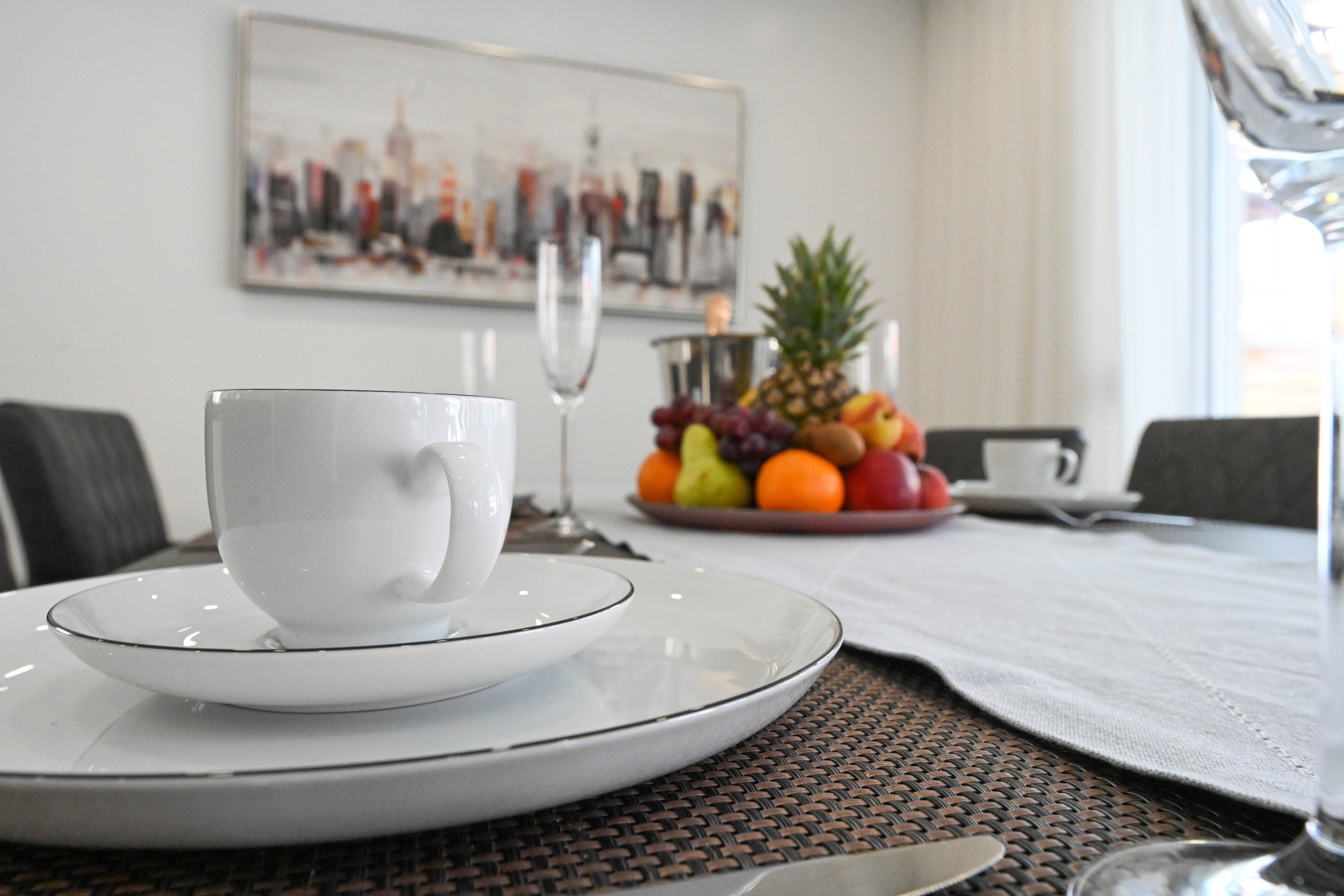 Esstisch in der Villa Adria